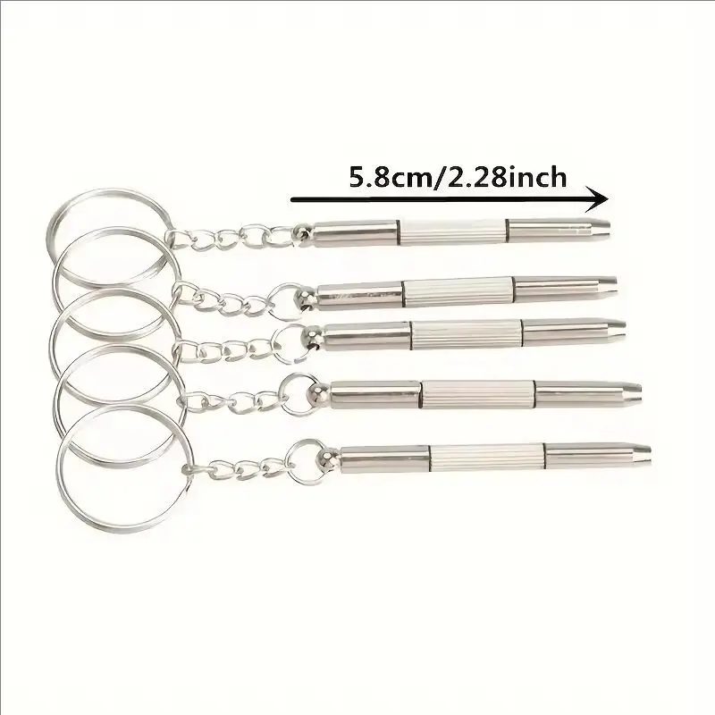 1/2/5pcs 강철 안경 드라이버 안경 드라이버 시계 수리 키트 키체인 휴대용 도구 정밀 드라이버 도구