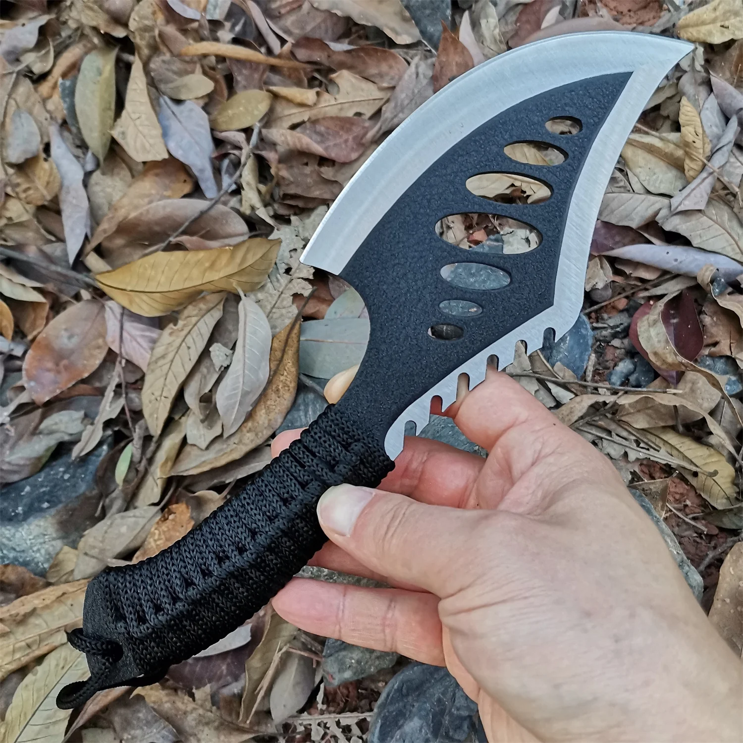 Outdoor Survival High Carbon Stainless Steel Camping Tactical Axe Multi-purpose Wild Adventure Mountain Axe Car Anti Combat Axe 6