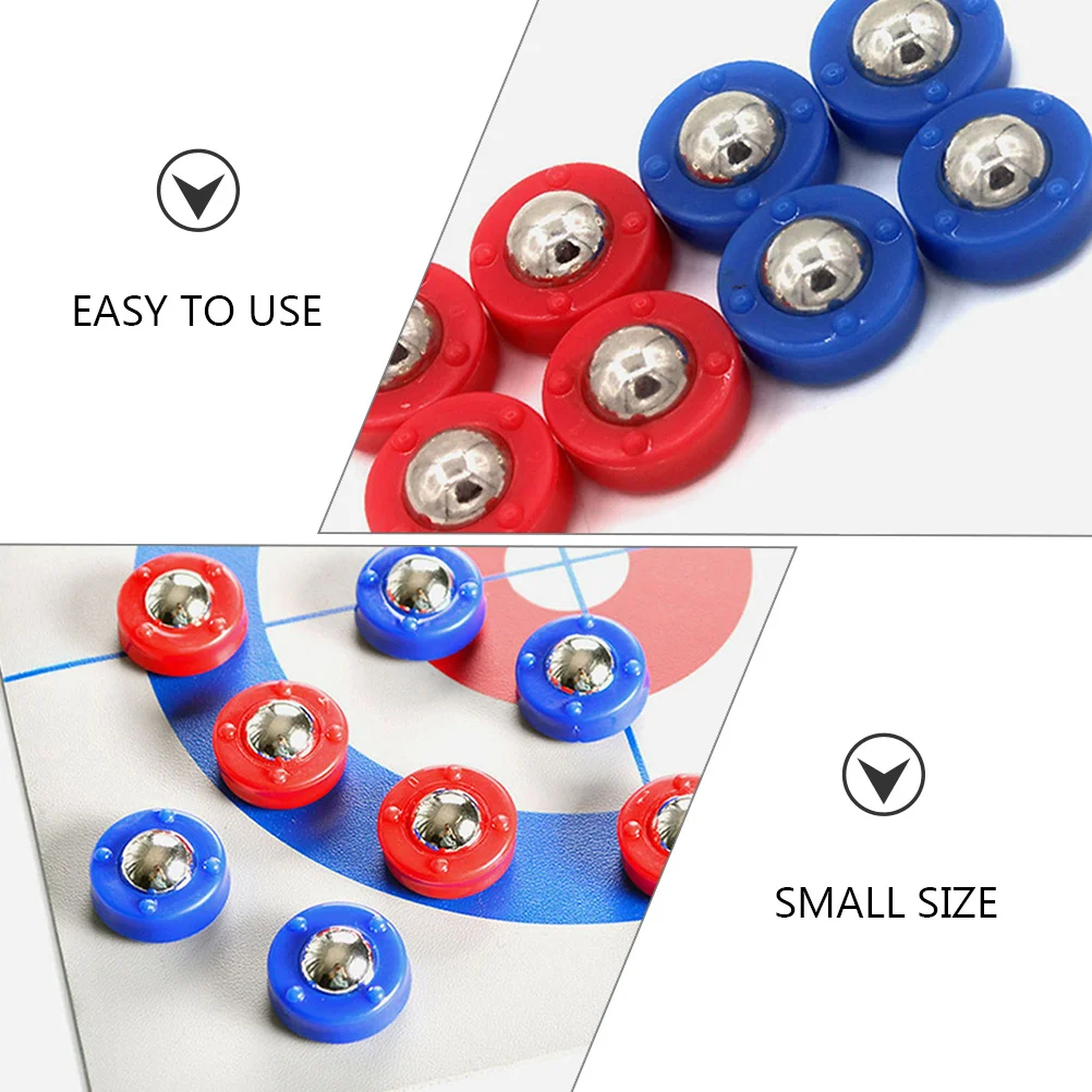 16 Pcs Children's Shuffleboard Anti Rust Replacement Rollers Table Soccer Game Accessories Steel Sliding Beads Toy