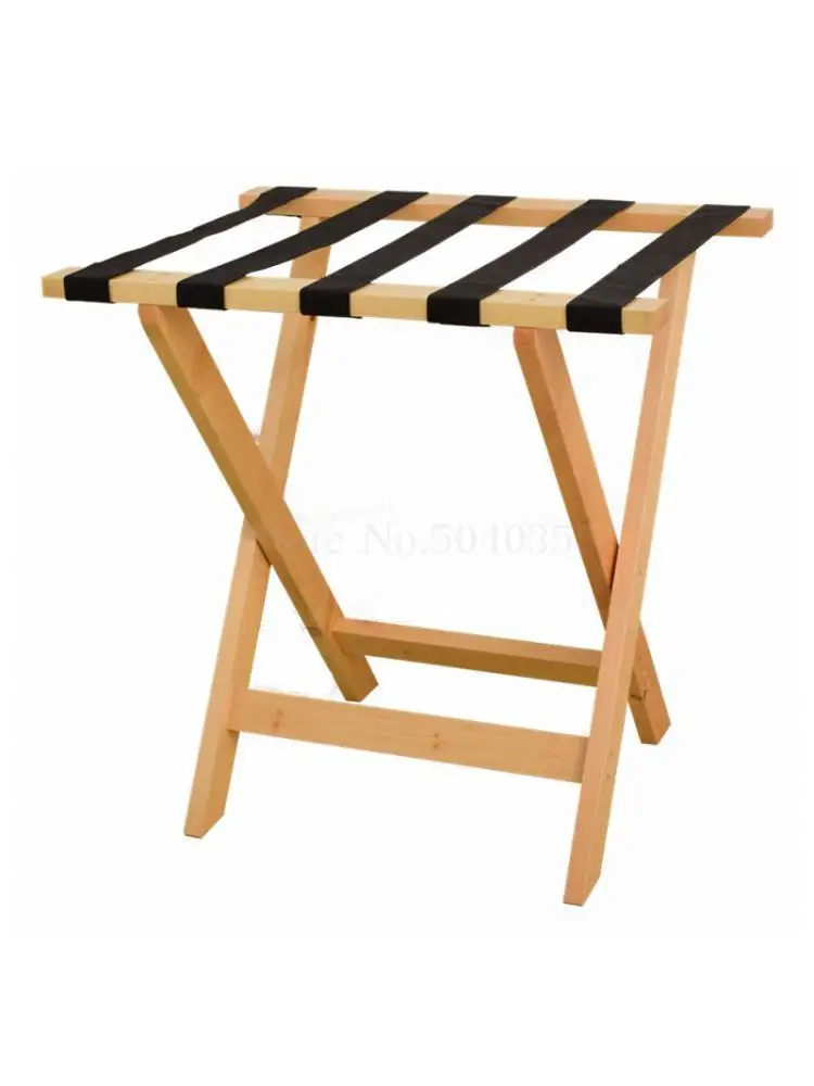 Solid wood luggage rack hotel floor folding racks home bedroom put sleep clothes simple shelves