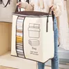 Creative thickened non-woven vertical version of the double ear handheld quilt clothing organization multi-purpose storage bag 6