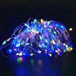 Vibrant LED Fairy String Lights with Copper Wire - Battery Powered Decorative Lighting for Weddings, Parties, and Holidays (Multicolor)