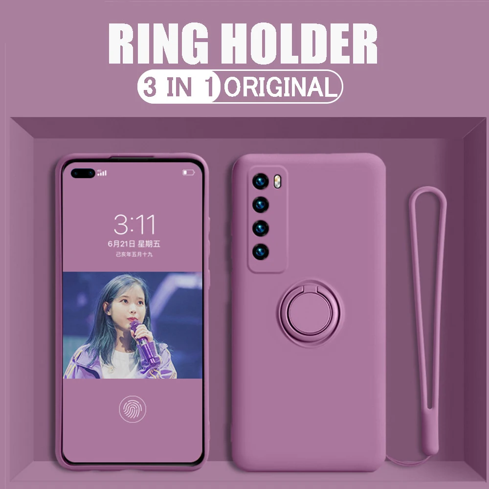 Custodia Per Telefono In Silicone Liquido Per Motorola Moto G9 Power G9 Plus G9 Play One Fusion Cover Per Anello Magnetico Per Moto G9 G9 Plus