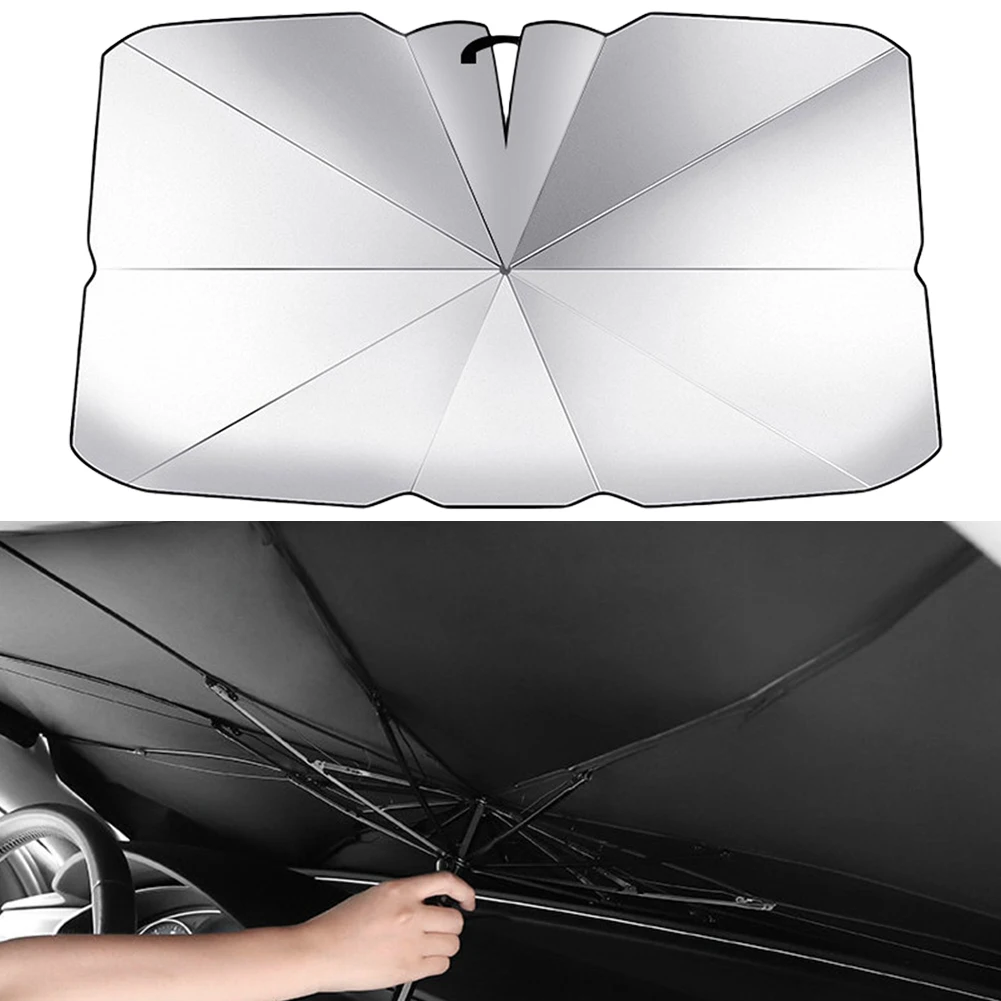 Windshield Sun Shade Umbrella Foldable Keeps Vehicle Cool Windshield UV Ray Reflector Sun Visor Blocks UV Rays Block