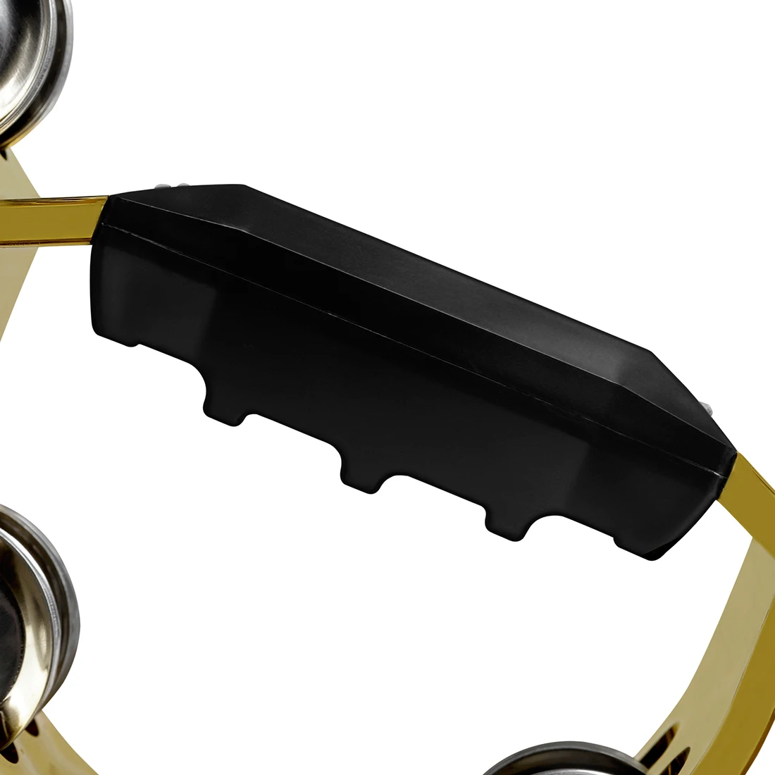 KTV Party Musical Tambourine Orff Finger-Shaped Handle Hand Bell Double Layer Hand Ring Tambourine Metal Jingles Gold Silver
