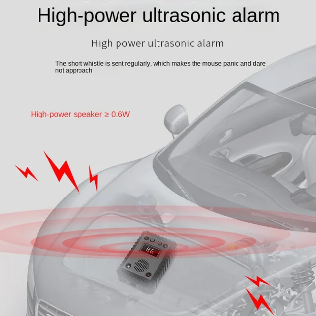 Autó Ultrahang Egér Patkány Visszatelepítő Led Strobe Light Ultrahangos Elrettentő Visszahúzó Kültéri Személyi Autók Védelme Beltéri Visszaszorító - Image 6
