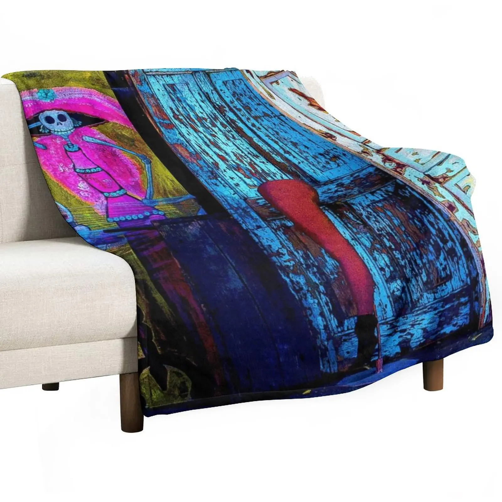 

Three Doors and a Leg in Old Mesilla, N.M. Throw Blanket Extra Large Throw Blanket Thermal Blankets For Travel Tourist Blanket