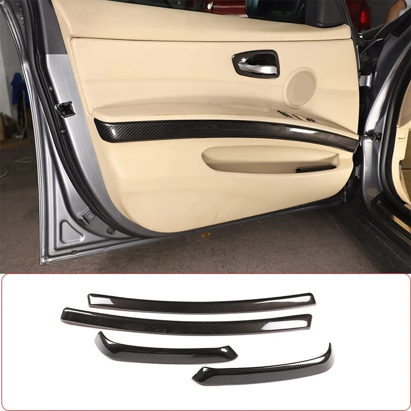 

ABS Carbon Fiber Car Interior Door Armrest Side Decoration Strip Trim Cover For BMW 3 Series E90 E92 2005-2012 Car Accessories