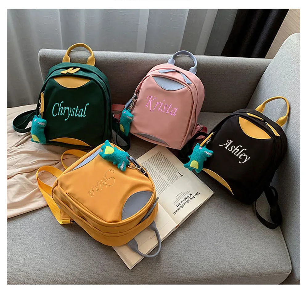 

Personalized EmbroideryCasual Travel Bagpack High Quality Back Pack Oxford Racksack Large Capacity School Bags for Teenage Girls