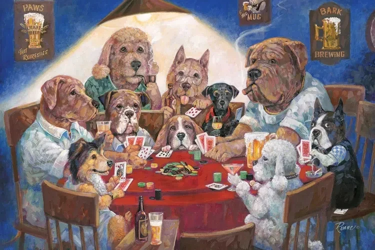 Buy Dogs Playing Poker Online In India  Etsy India