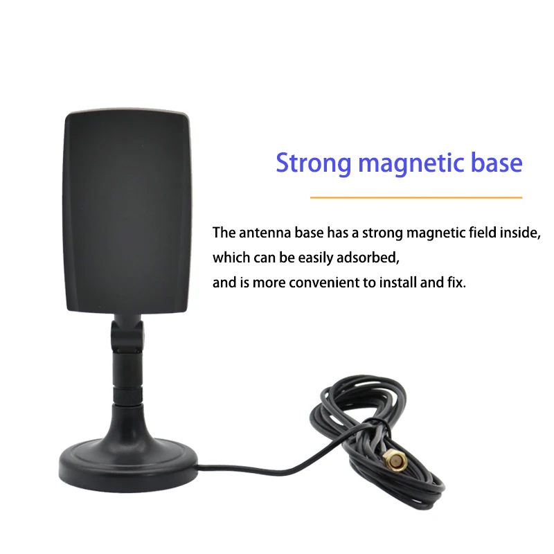 2.4G/WiFi Directional Flat Antenna Amplifier Magnetic Base External Extender Antenna For Router Modem Mobile Phone Signal Boost