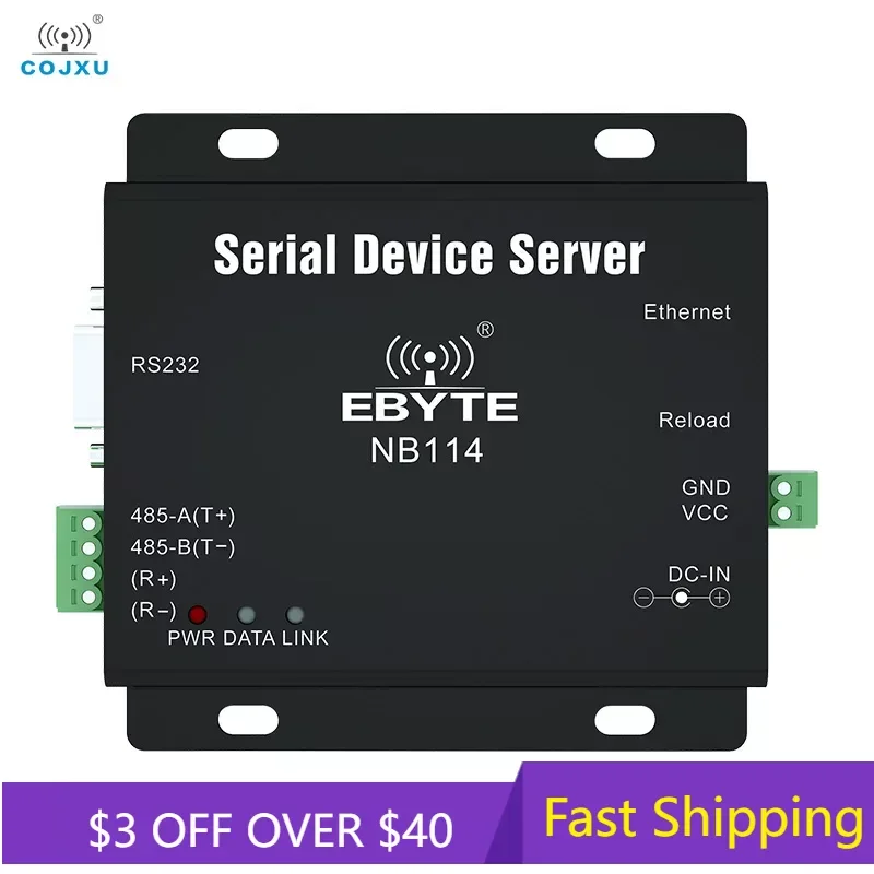 UART to Ethernet Serial Server RS485 RS422 RS232 RJ45 MQTT HTTP TCP RTU UDP PLC Cojxu NB114 Long Distance Modbus Gateway Modem e810 dtu v2 0 rs485 rs232 to ethernet rj45 serial port server wireless transceiver modem full duplex module