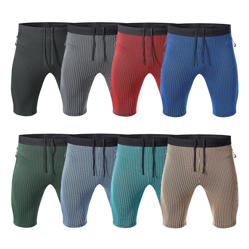 Outdoor Running Quick-drying Tight Shorts Men's Sports Fitness Five-point Pants Stretch Breathable L Training Compression Pants 5