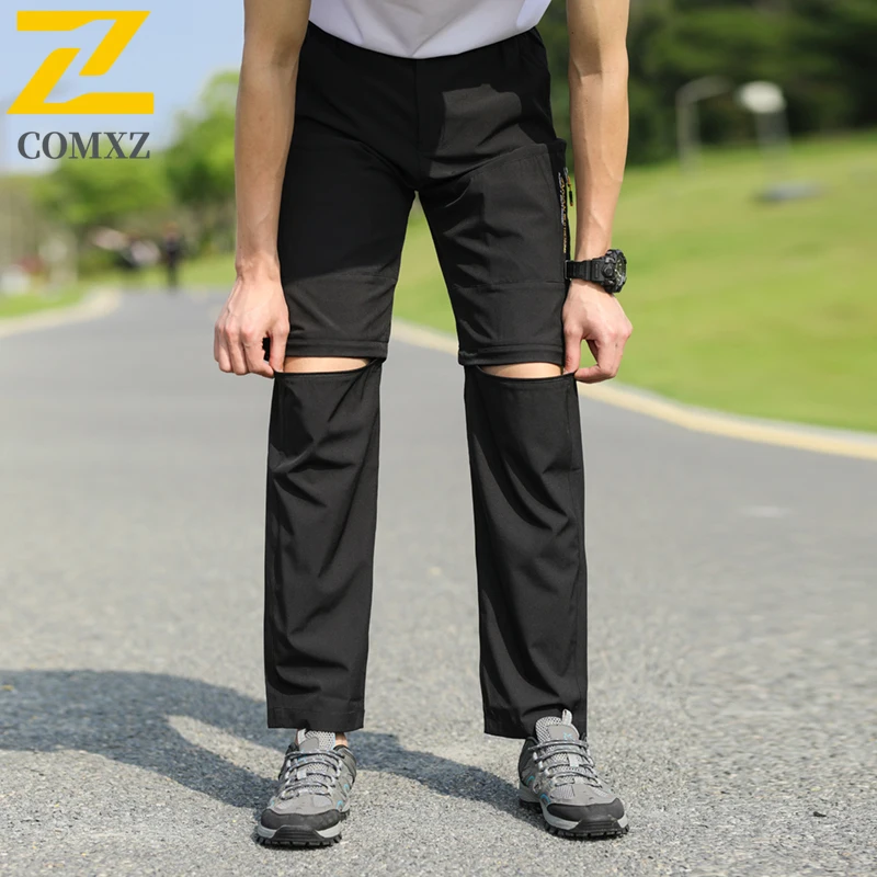 Men Quick-Dry removable Hiking Pants Summer Lightweight WaterResistant Windproof UPF50+ Outdoor Camping Fishing Trekking Stretch