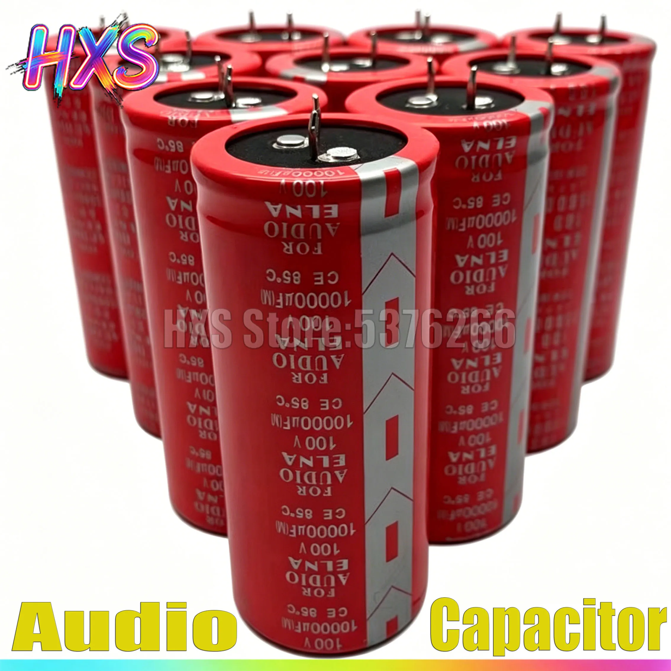 1PCS 레드 오디오 필터 50V/63V/80V/100V 10000UF 15000UF 35x60mm 35x50mm 35x70mm 35x80mm 블랙 알루미늄 전해 콘덴서