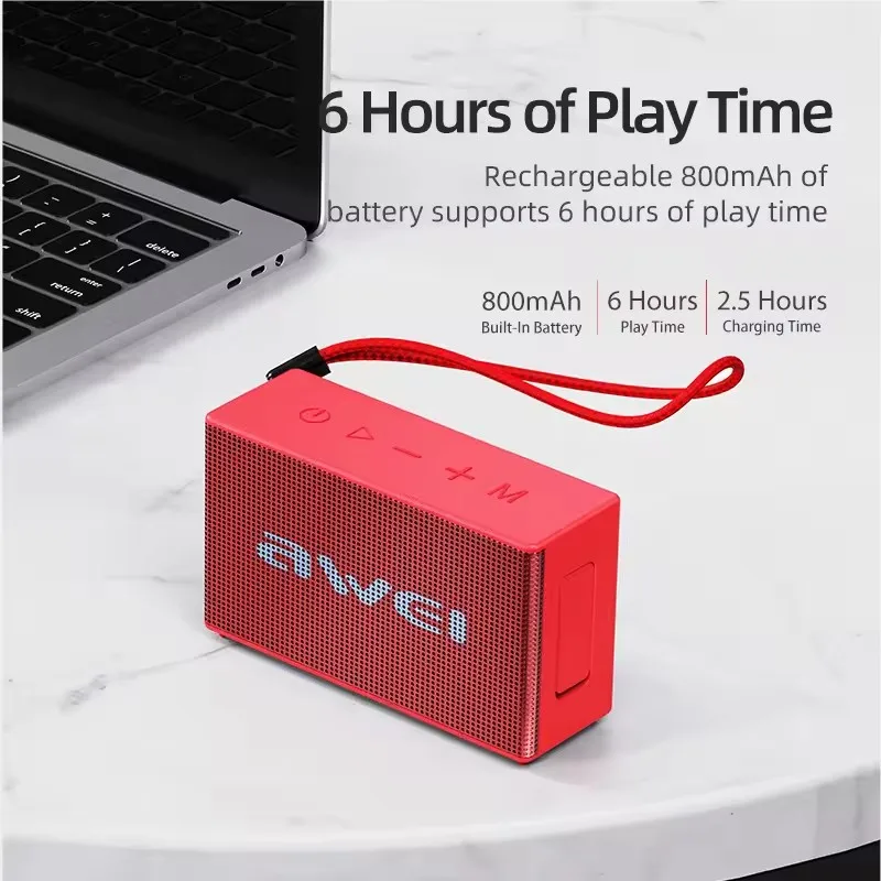 Awei Bluetooth speaker Wireless subwoofer Bar waterproof portable outdoor high sound speaker Bluetooth with AUX TF card
