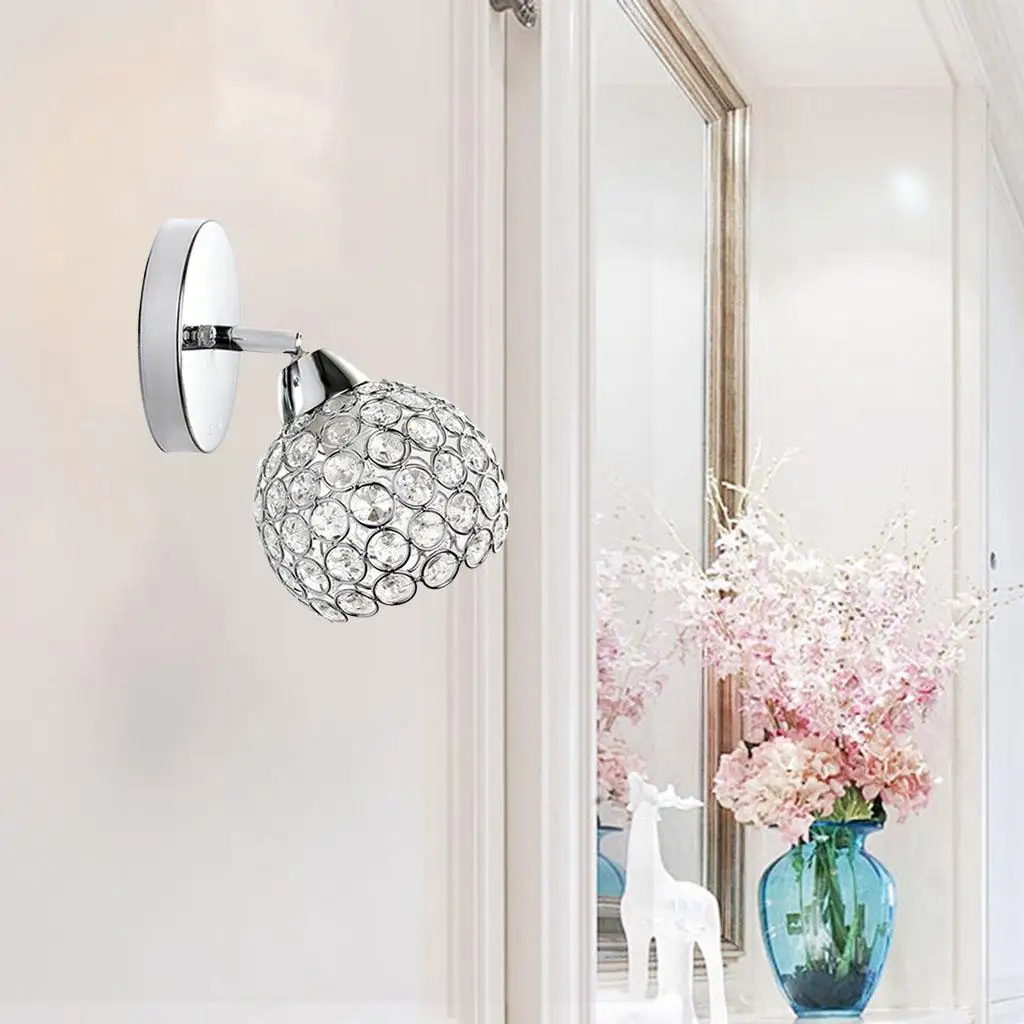 

Modern Crystal Light Lamp Sconce Fixture Bedroom Hallway E26/E27 ,
