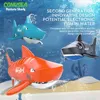 RC Boat robot blue whale black shark remote control boat ship Rc Fish Animals swimming pool water games child children toys Gift 1