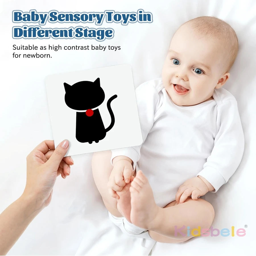Baby Visual Stimulation Cards High Contrast Flashcards For Newborns 0–36 Months | Infant Sensory Toys Early Learning Toy_voghion.com