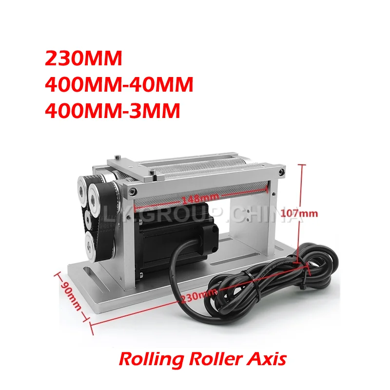

LY Professional Rolling Roller Axis Length 230mm 400mm For Fiber Laser Carving Engraving Marking Machine Use 3 Types Optional