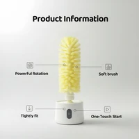 Brosse électrique de nettoyage pour tasses et verres, brosse paresseuse pour bouteilles, brosse de nettoyage pour tasses de cuisine et d'évier, gadgets 2