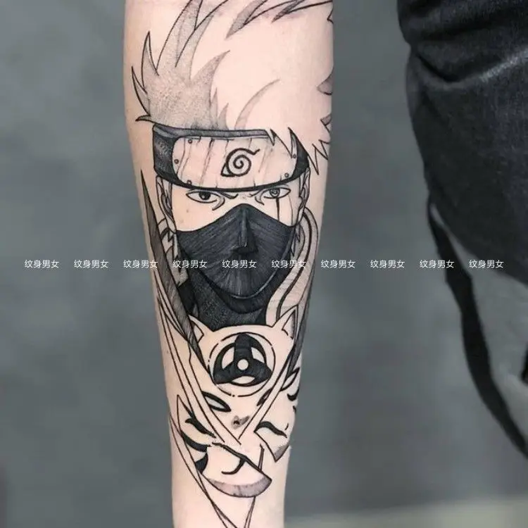 Tattoo stickers waterproof male and female long-lasting Japanese comics  two-dimensional Naruto Uzumaki Naruto Kakashi Gaara - AliExpress