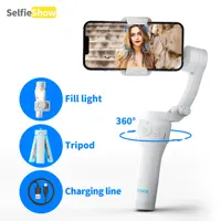 M01 3-Axis Anti-Shake Gimbal Phone Stabilizer Handheld Foldable Holder Selfie Tripod Fill Light for Xiaomi iPhone Smartphone 1