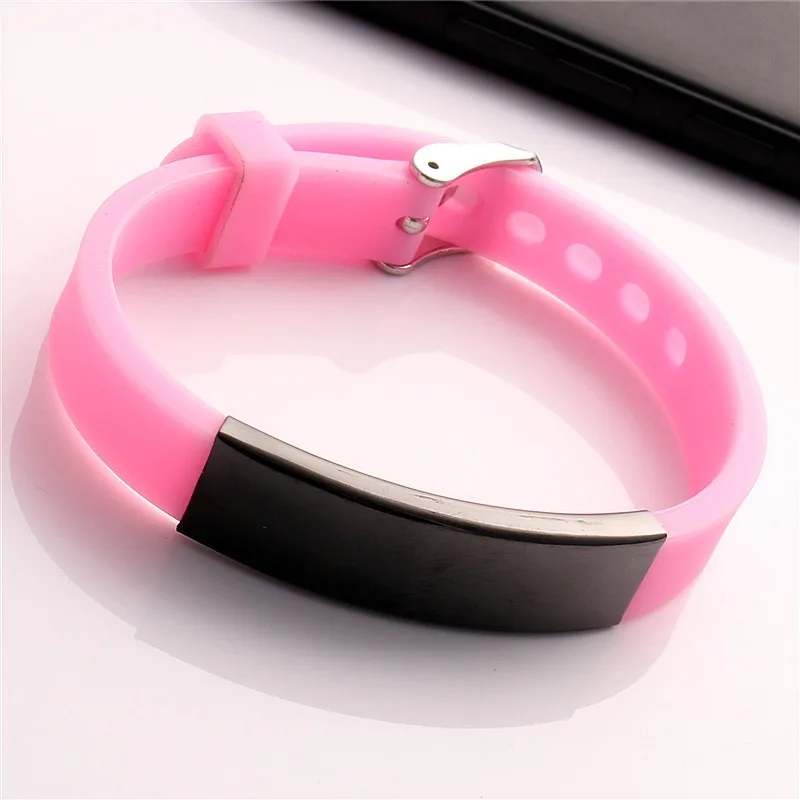 Kinder-SOS-Armband mit individuellem Text, Namen und Telefonnummer, Edelstahlarmband, Kinder-Silikon-ID-Armbänder für Damen, Armband für Herren, Schmuck. – Detail 11