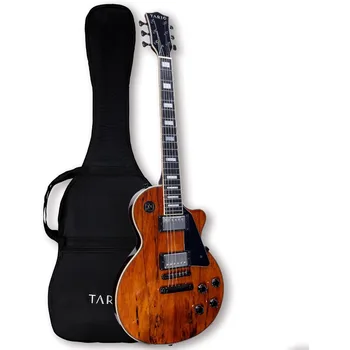 Electric Guitar with Spalted Maple Top and Okoume Body Featuring Maple Neck for Superior Tone and Playability in Live Performan