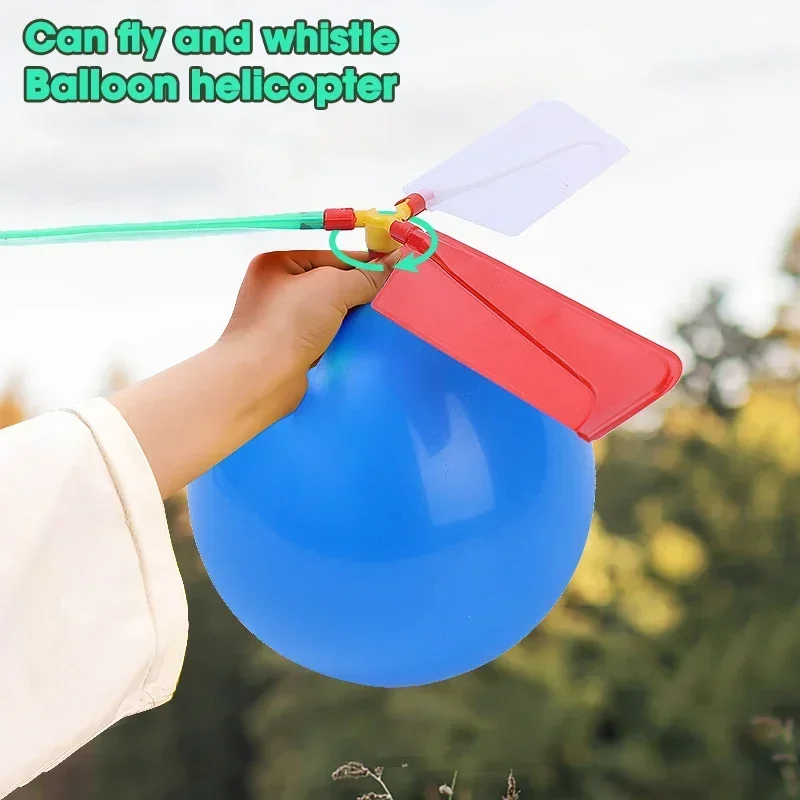 1-10Pcs Creative Balloon Helicopter Toys Children Outdoor Sports Toy Portable Electric Balloon Plane Interactive Party Toy Gifts 3