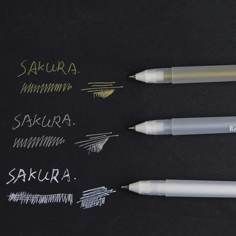 Sakura Japan 3pcs set Gelly Roll Classic Highlight Pen Gel Ink Pens Bright White Pen Highlight Sketch Markers Color Highlighting 2