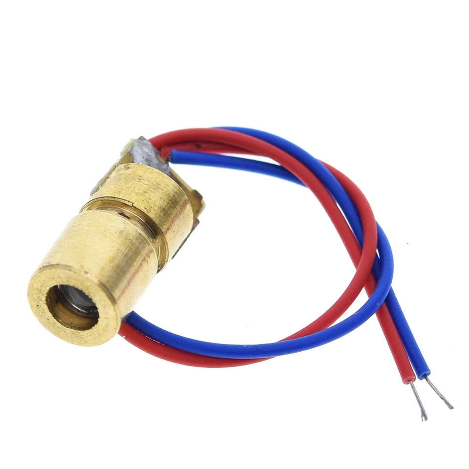 20PCS Diodi Laser Rosso 5V 650nm - Testa In Rame 6mm Per Livelli E Strumenti Di Terra