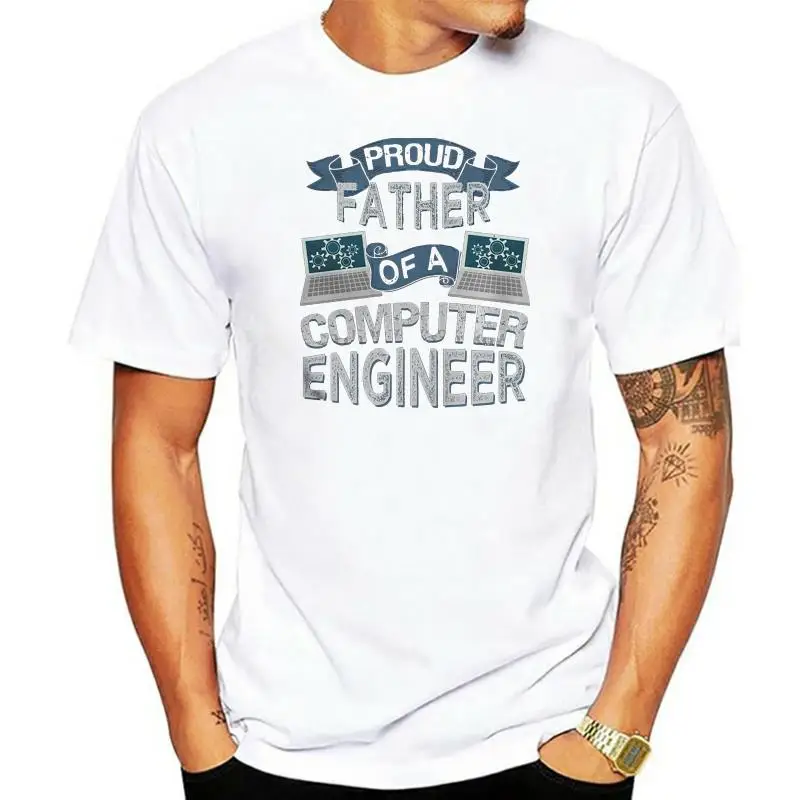 

Men tshirt Mens Proud Father Of A Computer Engineer CPU Technician T Shirt(2) cool Printed T-Shirt tees top
