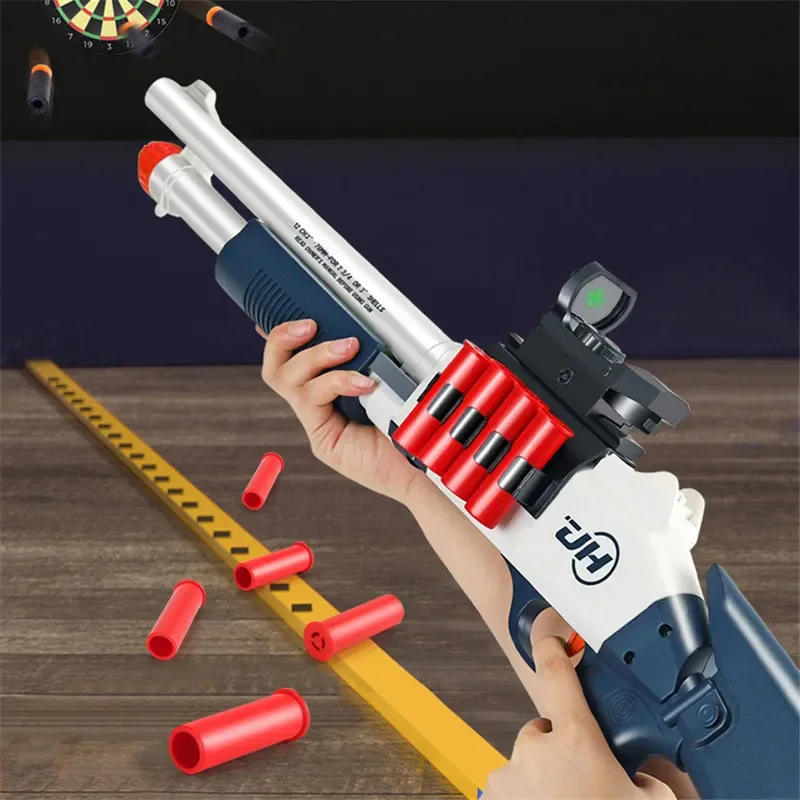 Toy Gun XM1014 Shotgun Spray Toys s686 Shell Throwing Soft Bullet Boy Battle Weapon Model Soft Bullet Toy Gun Children Gifts 2