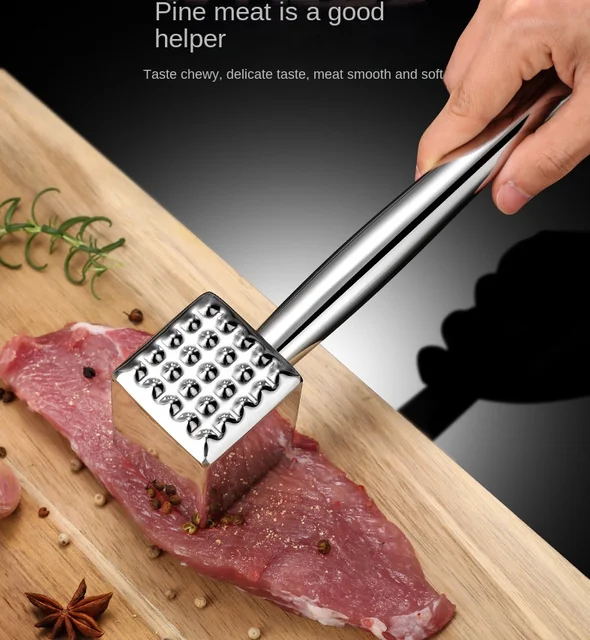 Household Stainless Steel Knock Loose Beef Mace Steak Tender Meat Beat Hammer Kitchen Tenderizer 1