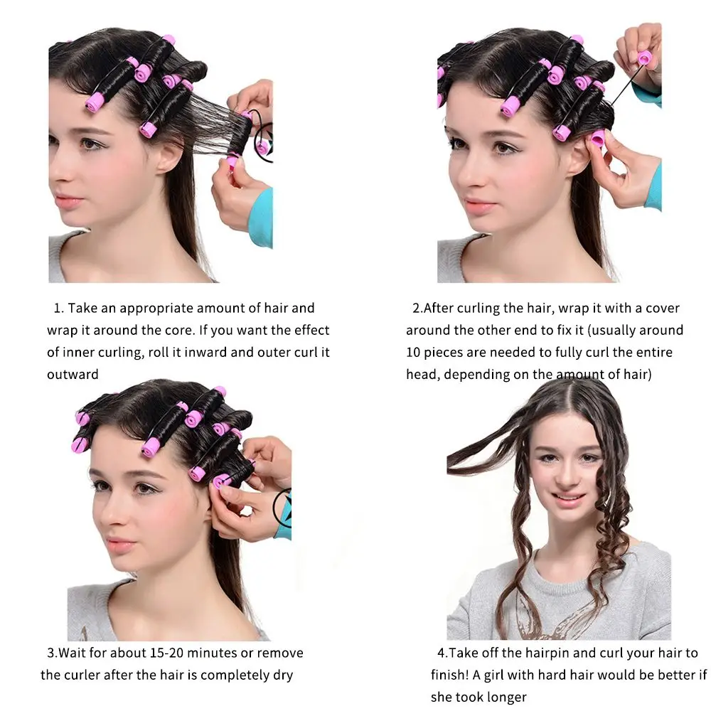 Hair Curler Pull Core Hair Roller Magic Curlers DIY Formers Salon Accessories 12pcs/lot
