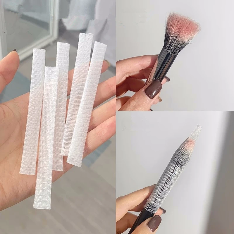

1000pcs White Makeup Brushes Net Protective Cover Set Rose Bud Shaped Storage Mesh Sheath Brush Anti-frizzing Sheath Net Set