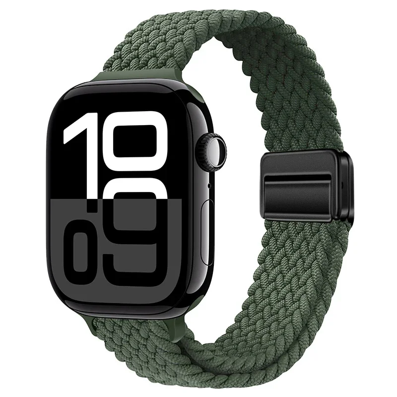 Elegant Braided Nylon Strap for Apple Watch - Slim Design Bracelet Band