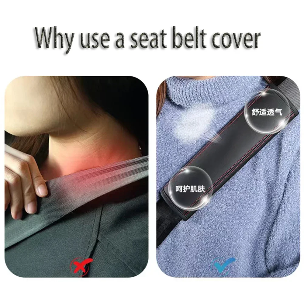 1Pcs Car Seat Belt Shoulder Covers Comfortable Guard Safety Neck Cushion for Nissan SENTRA car accessories seat belt covers car seat belt accessory safety belt shoulder guard