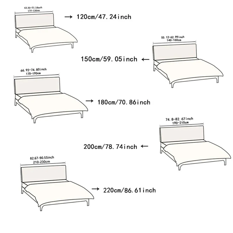 Autumn and Winter Headboard Cover Simple Wind Super Soft Padded Bed Head Cover All Inclusive Universal Bedside bed headboard cover