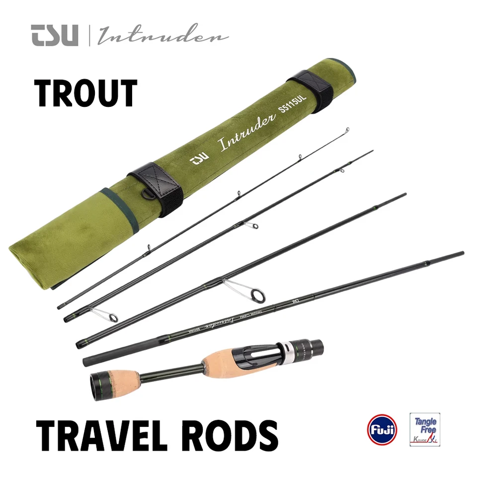 TSURINOYA INTRUDER 1.6m 1.68m 4 Section Portable Spinning Casting