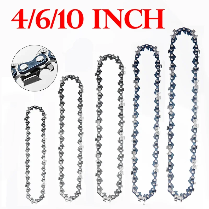 Electric Chainsaw 1 Pcs 4/6/10 Inch Electric Chain Saw Mini Steel Chainsaw Chains Electric Chainsaws Accessory Chains Replacement electric saw mini chainsaw chainsaw chains electric chainsaw