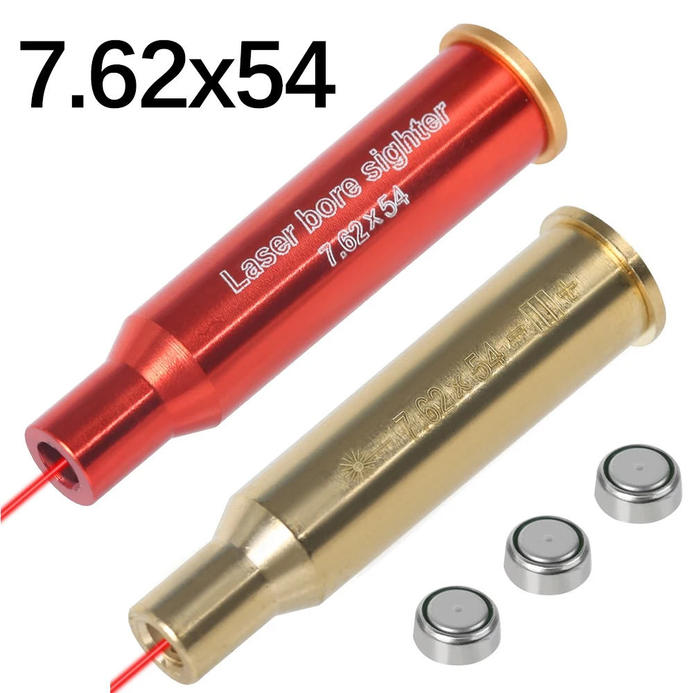 7.62x54mm Red Dot Laser Bore Sight Brass Boresight Cartridge Bore Sighter Power Laser Pointer for Hunting Shooting Airsoft Toys