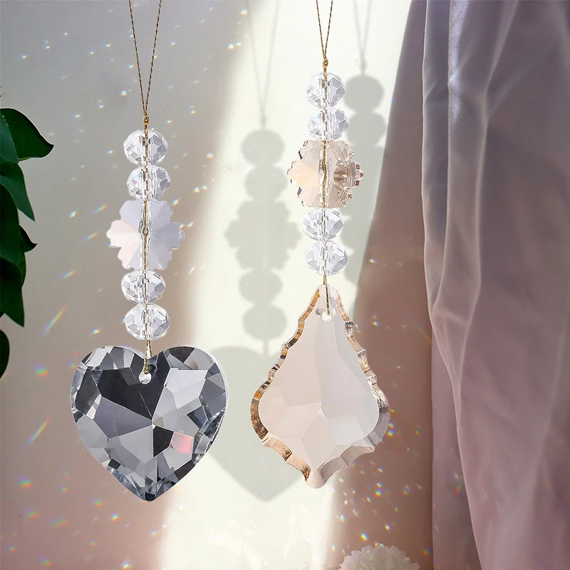Suncatcher Wind Chimes Garden Crystal Pendant Balcony Hanging Accessorie Outdoor Windbell Home Wall Pendants Room Decoration