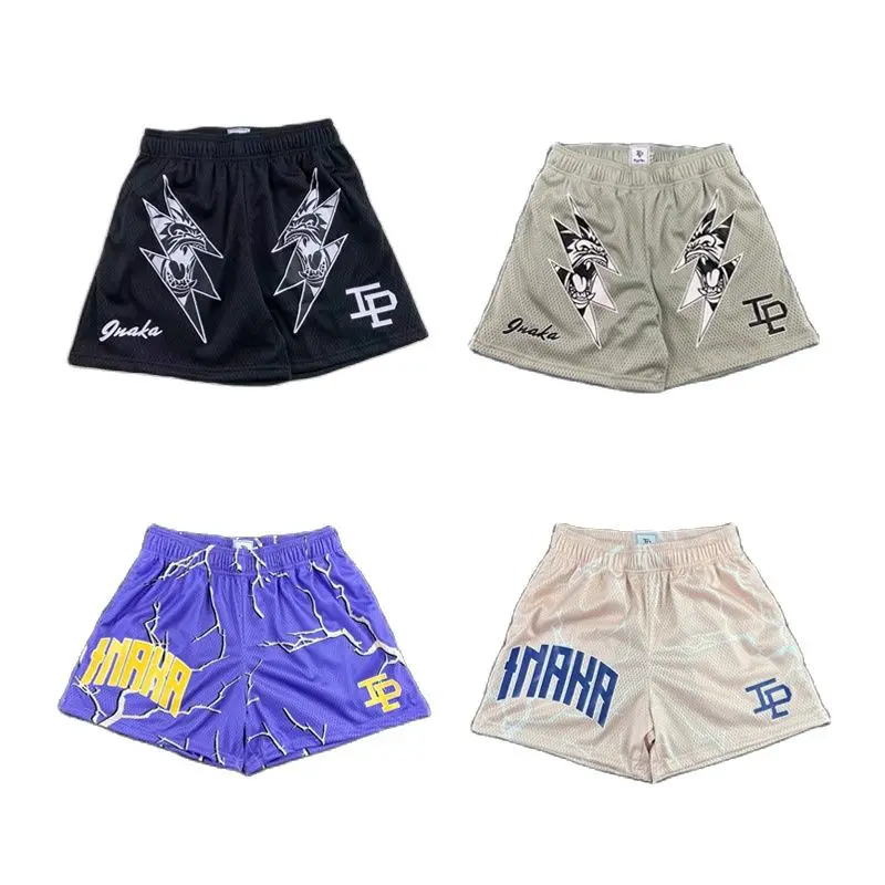 INAKA Double Mesh Shorts 2022 Summer Men Women GYM Running Fitness