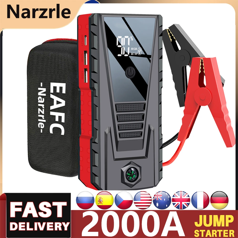 26000mah Emergency Starting Device Petrol Diesel 12v Car Jump Starter Portable 2000a Car Charger