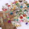 50Pcs Random Mix luxury nail charm Mixed-Style 3D Alloy Crystal Rhinestone Gem nail decoration Shiny Flat-Back Stone Nail Decor 2