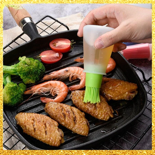 Új Hordozható Olajpalack Barbecue Kefe Szilikon Konyha Grill Főző Szerszám Sütés Palacsinta Kemping Kiegészítők - Image 5