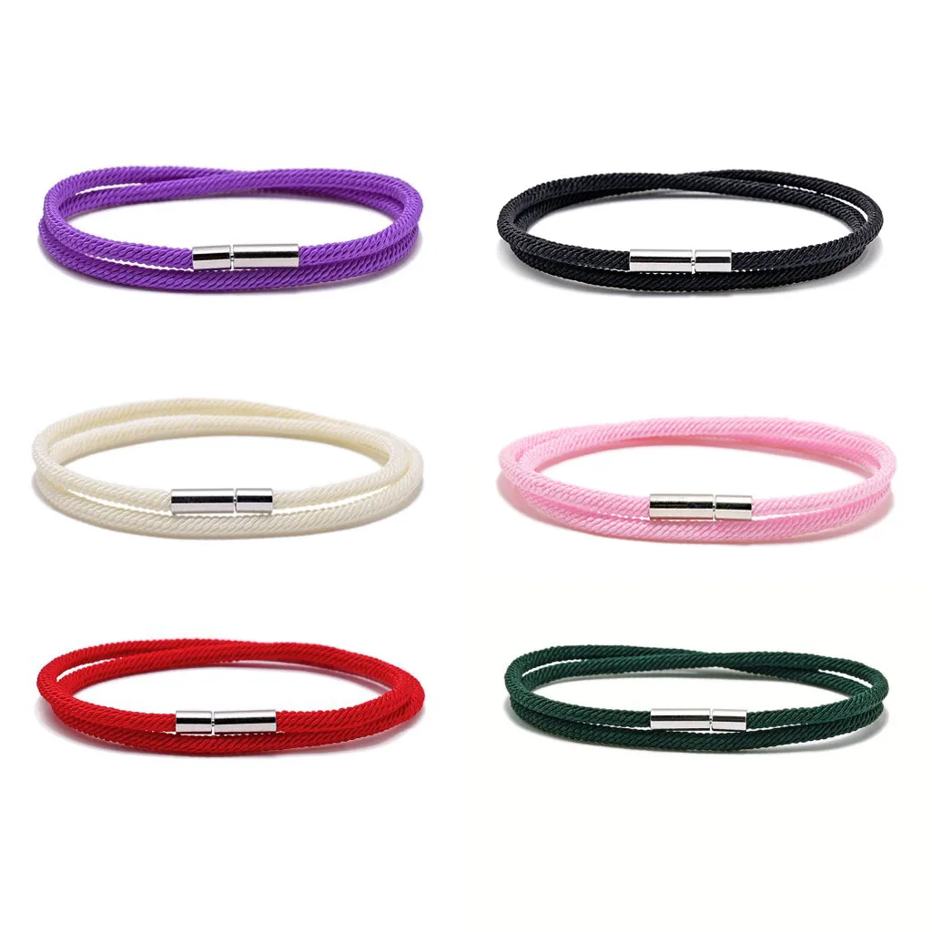 Milan Rope Bracelet Couples Cross-border Explosion Models Buckle Double Layer Milan Line Hand Rope Bracelets for Women