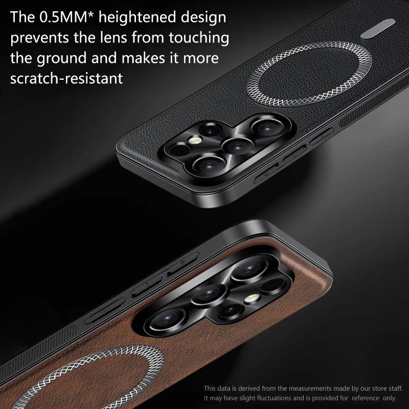 Magnetic Leather Shockproof Camera Protection Case – Premium Smartphone Cover